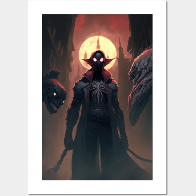 Spider-venom visits Yharnam in Bloodborne Wall Art by Allifreyr@gmail.com